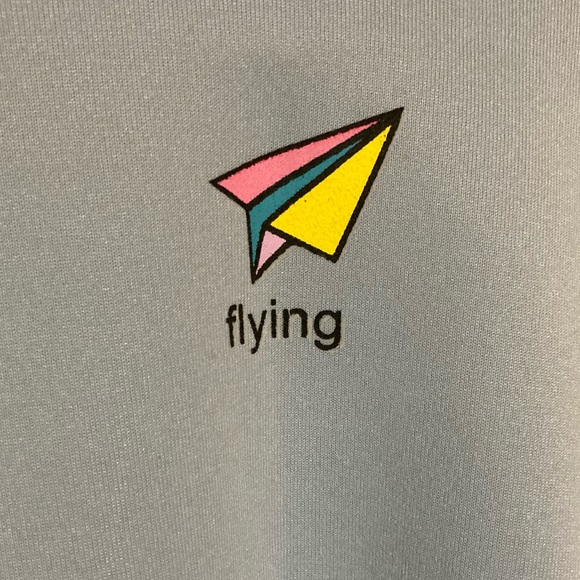 Flying Paper Plane Graphic Colorblock Sweatshirt Abstract Geometric soft comfy - Picture 5 of 11